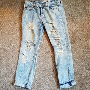 Distressed Jean's, worn a few times